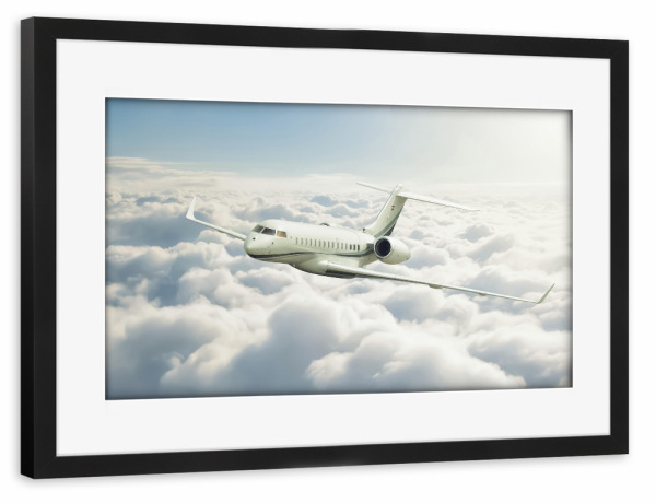 Poster mit Rahmen schwarz "Privatjet" artboxONE - Reise,Reise / Asien,Reise / Länder