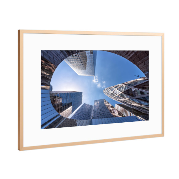 Poster mit Rahmen Kupfer "Die Stadt der Zukunft" artboxONE - Städte,Reise,Architektur,Städte / Paris,Reise / Länder