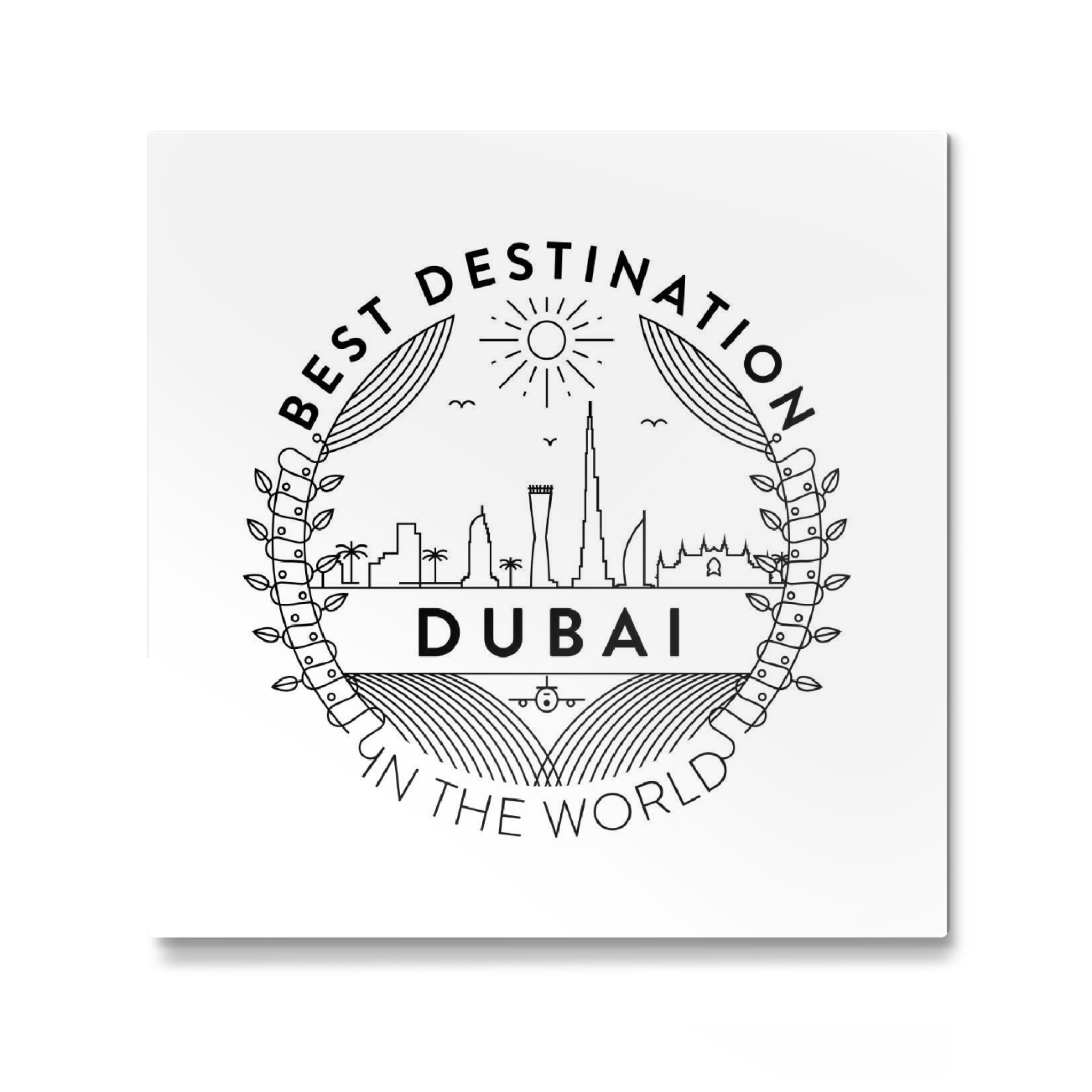 Galerie-Print "Dubai-Abzeichen" 30x30 cm artboxONE