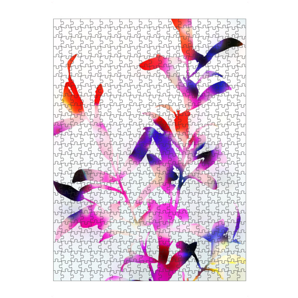 Puzzle Ravensburger "Blüte Viola" artboxONE - Natur,Floral - Blume,Sommer,Sonnenlicht,Sonne,Sonnig,Stillleben,Natur,Glühen,Strahlen - Bild blume