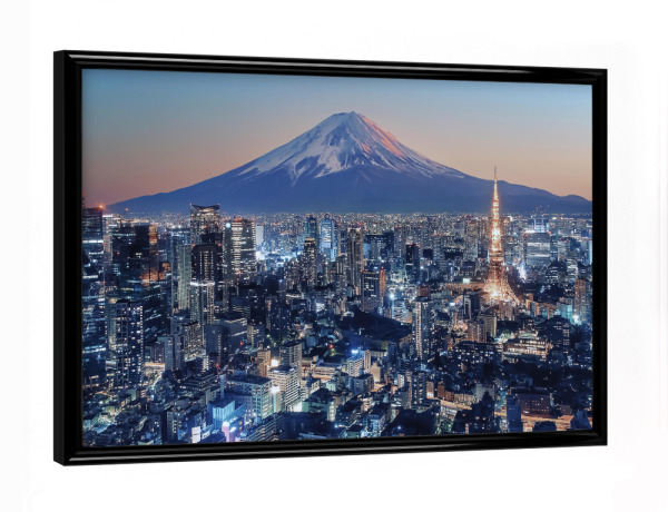 Poster mit schwarzem Rahmen "Fuji aus Tokio" artboxONE - Städte,Reise,Architektur,Reise / Asien,Städte / Tokio