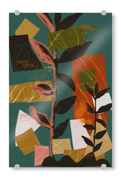 Acrylglasbild "Abstract Nature Green" artboxONE - Natur,Floral,Abstrakt