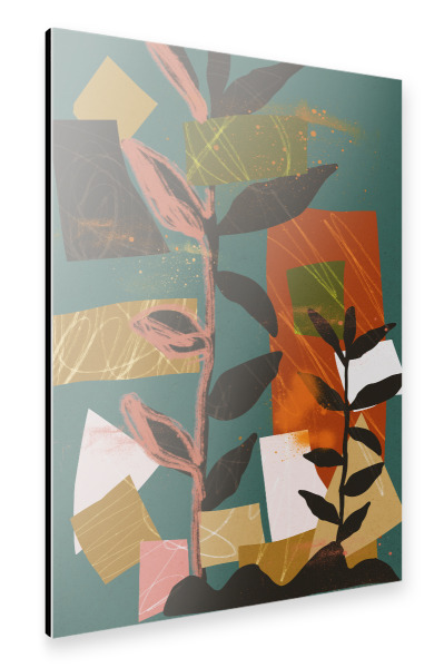 Alu-Dibond "Abstract Nature Green" 30x20 cm artboxONE