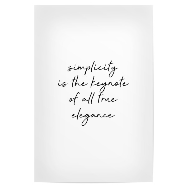 Poster "Einfachheit Zitat" artboxONE - Typografie,Menschen,Fashion