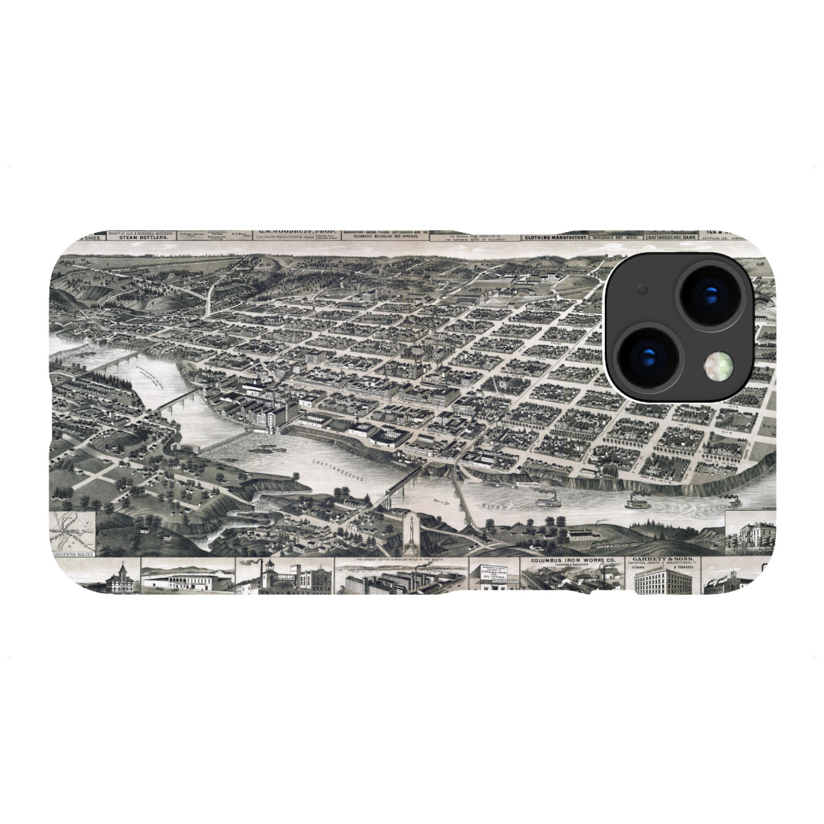 "Karte von Columbus - Georgia"für iPhone - Premium-Case Handyhülle artboxONE