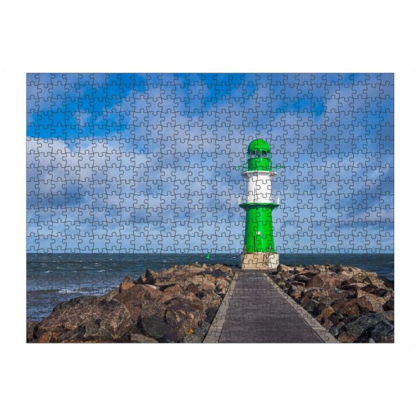 artboxONE Puzzle "Weg, Mole, Meer, Wolken" artboxONE - Natur,Reise,Architektur,Reise / Strand und Meer
