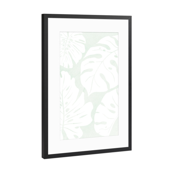 Poster mit Rahmen Schwarz (Metallic) "Florale Kunst" artboxONE - Floral,Abstrakt