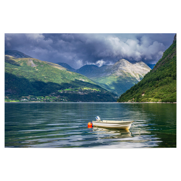 Poster 30x20 cm "Boot, Storfjord und Berge" artboxONE - Natur,Reise,Reise / Strand und Meer,Reise / Länder