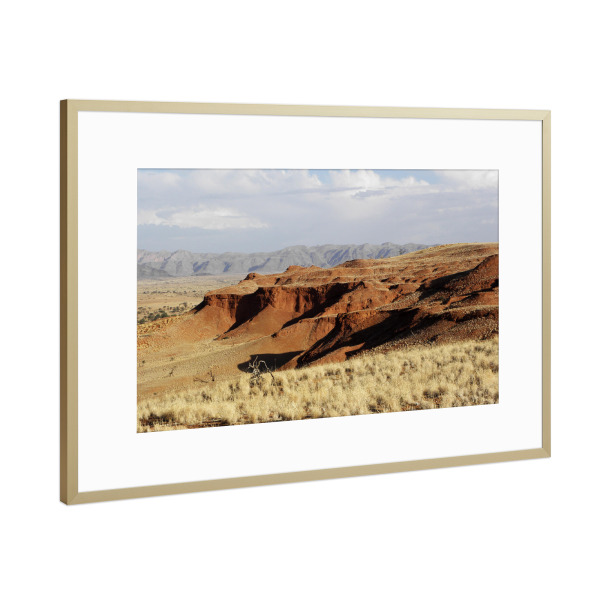 Poster mit Rahmen Gold "Versteinerte Dünen, Namibia" artboxONE - Natur,Reise,Reise / Afrika,Reise / Länder