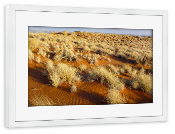 Poster mit Rahmen weiß "Namibische Wüstenlandschaft" artboxONE - Natur,Reise,Reise / Afrika,Reise / Länder