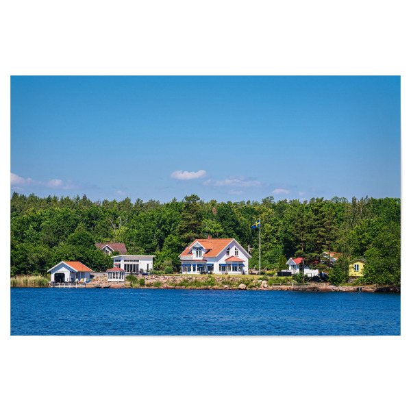 Poster "Ostsee, Häuser, Wald" artboxONE - Natur,Reise,Architektur,Reise / Strand und Meer,Reise / Länder