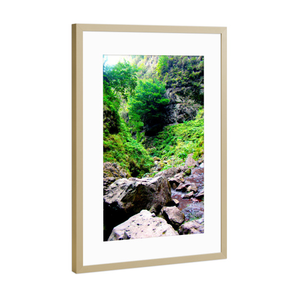 Poster mit Rahmen Gold "Caldeirao Verde, Madeira" artboxONE - Natur,Reise,Reise / Länder