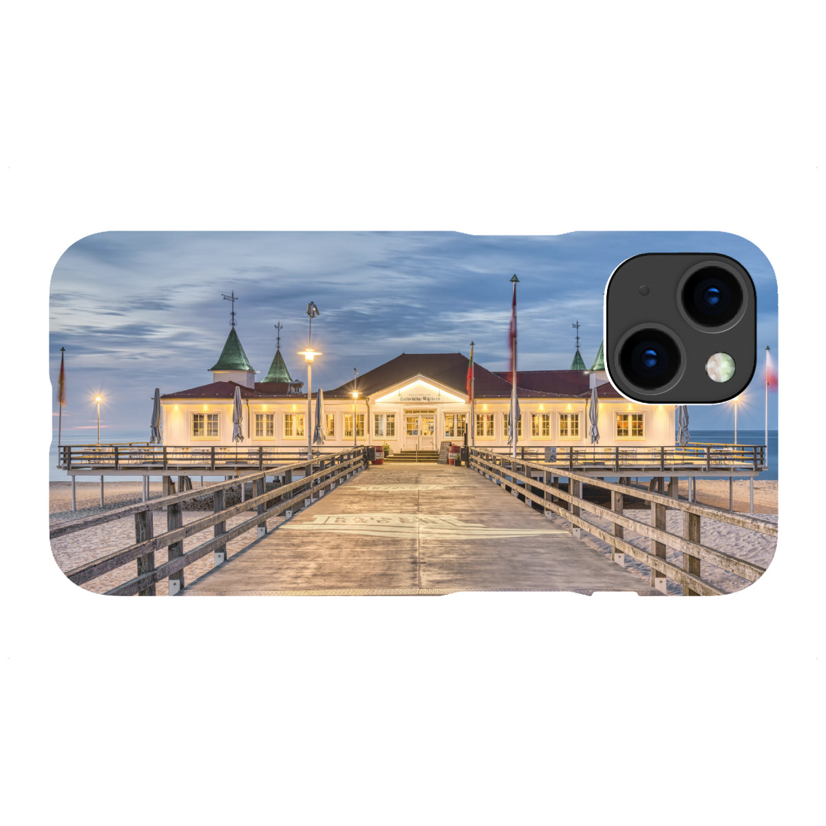iPhone "Seebrücke Ahlbeck am Abend" Premium-Case Handyhülle artboxONE