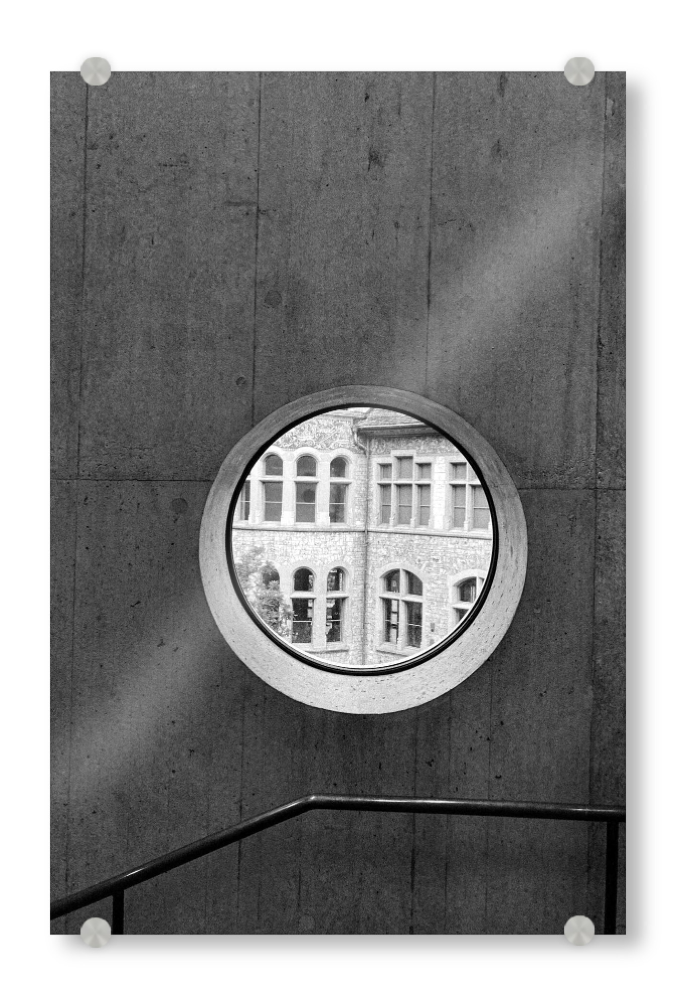Acrylglasbild "Brutalism meets antique I" artboxONE - Städte,Architektur,Geometrie,Streetart,Städte / Zürich