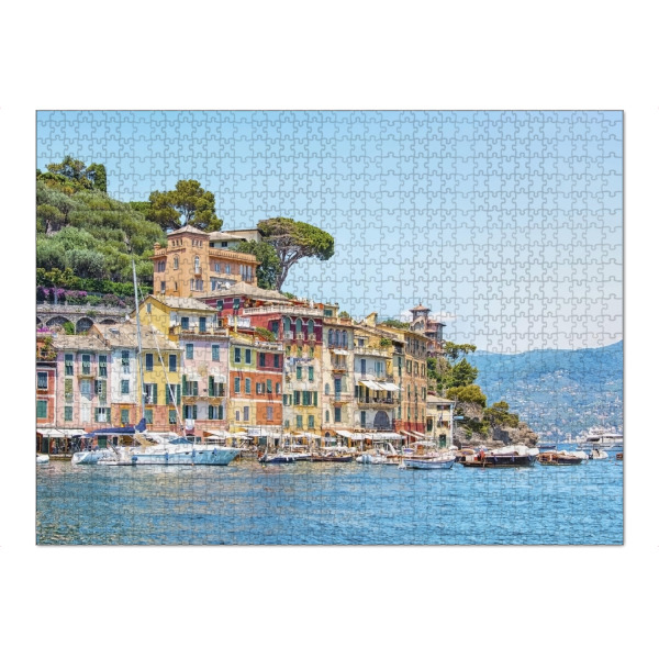 Puzzle Ravensburger "Portofino-Dorf" artboxONE - Reise,Architektur,Reise / Strand und Meer,Reise / Länder