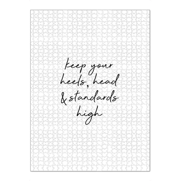 Puzzle Ravensburger "Head & Standards-Zitat" artboxONE - Typografie,Film,Menschen,Fashion,Lustig