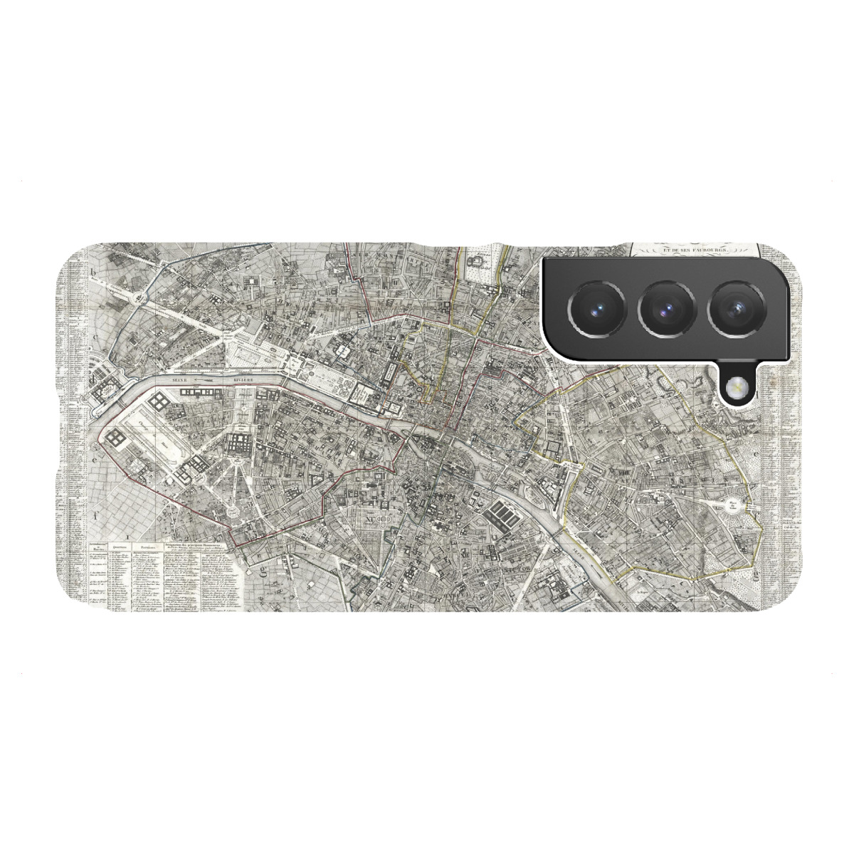 "Pariser alte Karte"für Samsung Galaxy - Premium-Case Handyhülle artboxONE