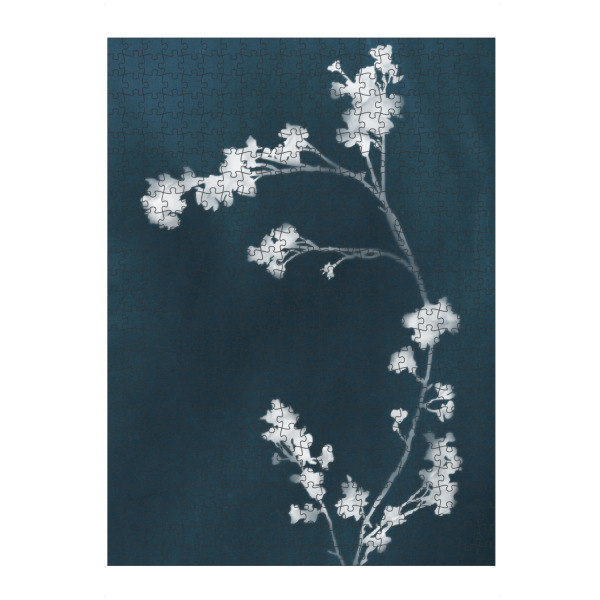 artboxONE Puzzle "Monographie Blau" artboxONE - Natur,Floral - Blume,Cyanotypie,Silhouette,Blumen,Natur,Stillleben,Klassisch - Bild blume