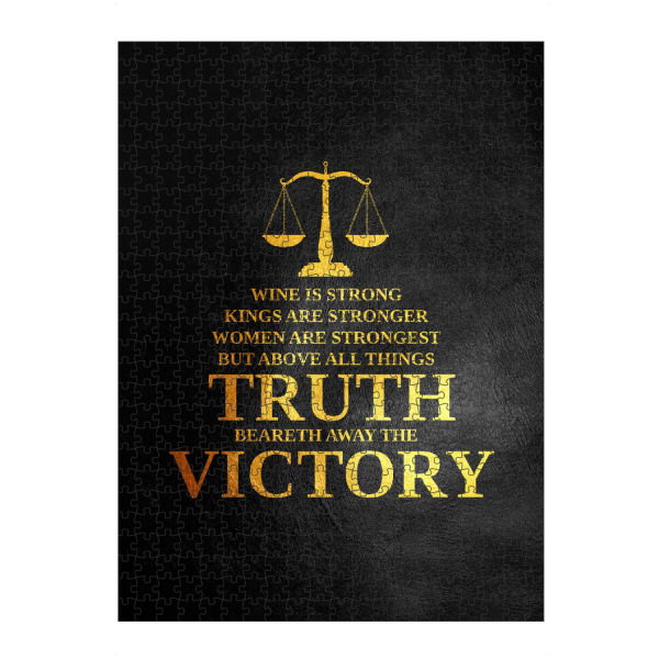 artboxONE Puzzle "Truth Is Victory" artboxONE - Typografie - Justice,Balance,Truth,Victory - Bild justice