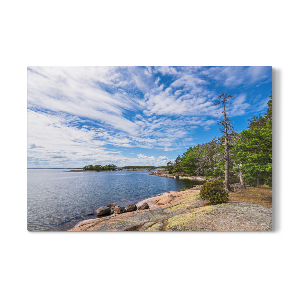 Galerie-Print "Felsen, Bäume, Ostsee" 30x20 cm artboxONE