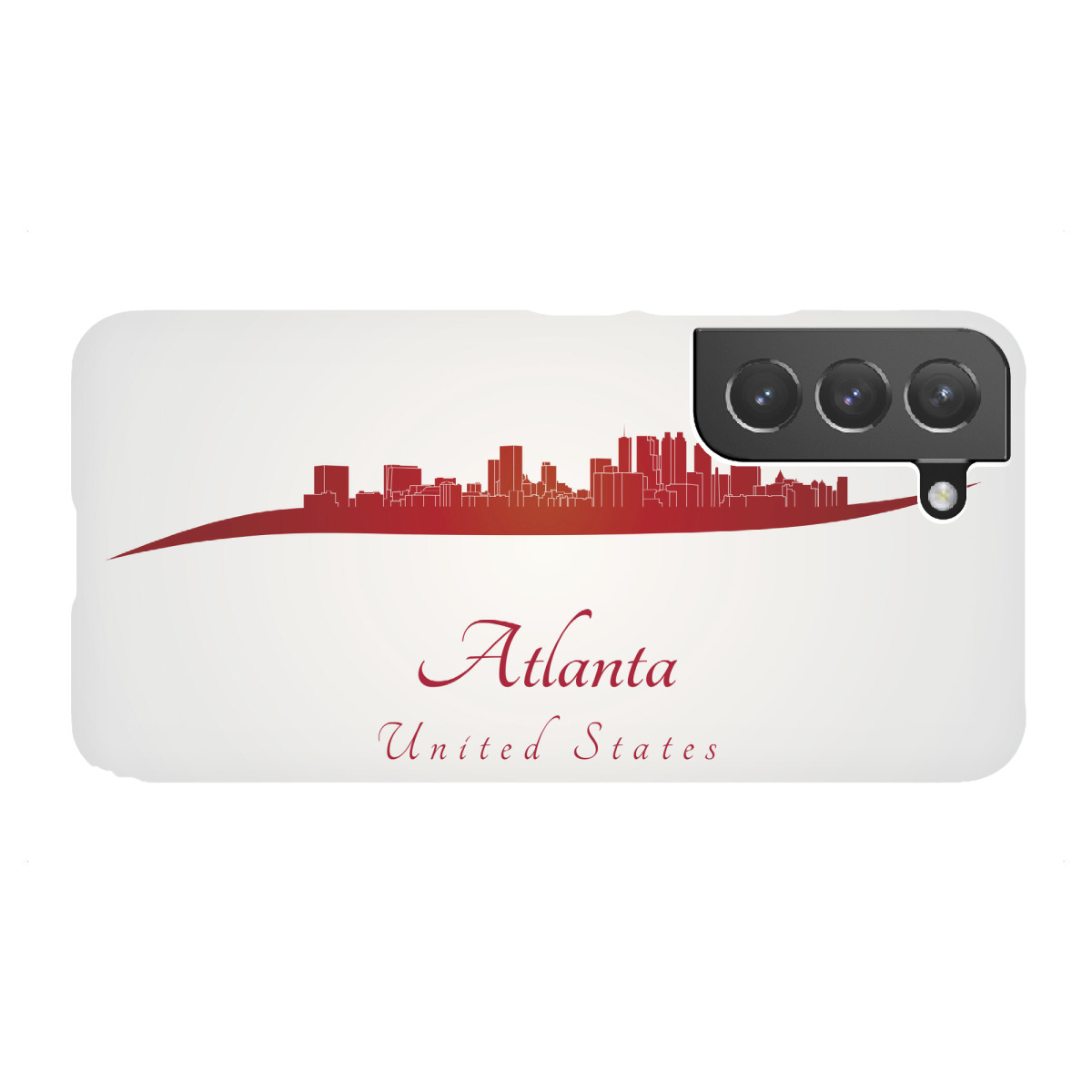 "Atlanta skyline in red"für Samsung Galaxy - Premium-Case Handyhülle artboxONE