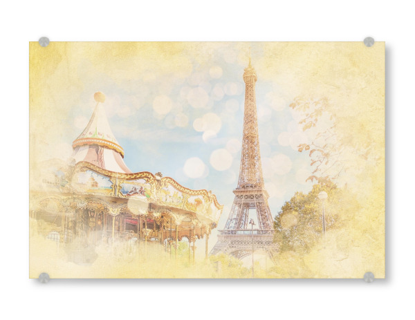Acrylglasbild "Pariser Aquarell" artboxONE - Städte,Reise,Architektur,Städte / Paris,Reise / Länder
