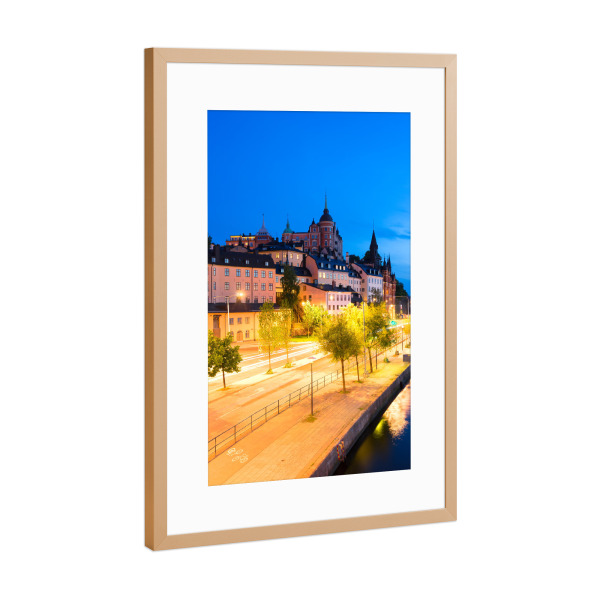 Poster mit Rahmen Kupfer "Stockholm-Södermalm, Schweden" artboxONE - Reise,Architektur,Städte / Stockholm