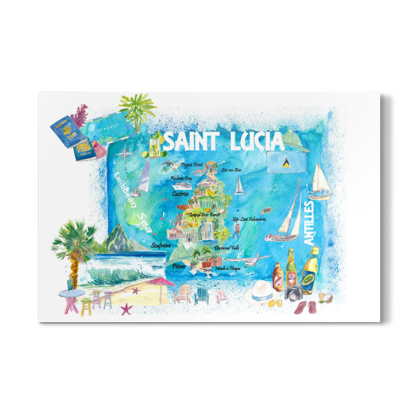 Galerie-Print "Saint Lucia Plan" 30x20 cm artboxONE