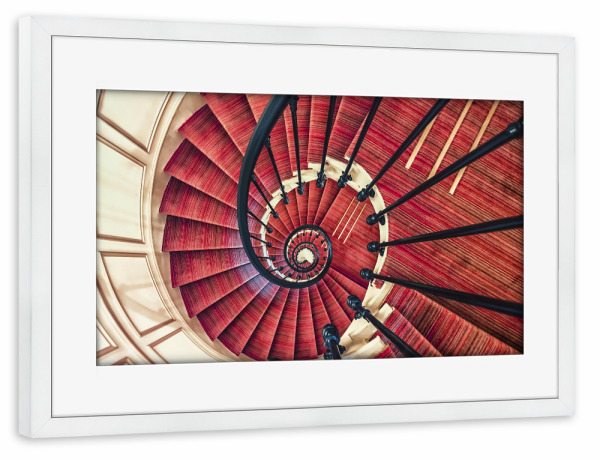 Poster mit Rahmen weiß "Roter Teppich" artboxONE - Städte,Reise,Architektur,Städte / Paris,Reise / Länder