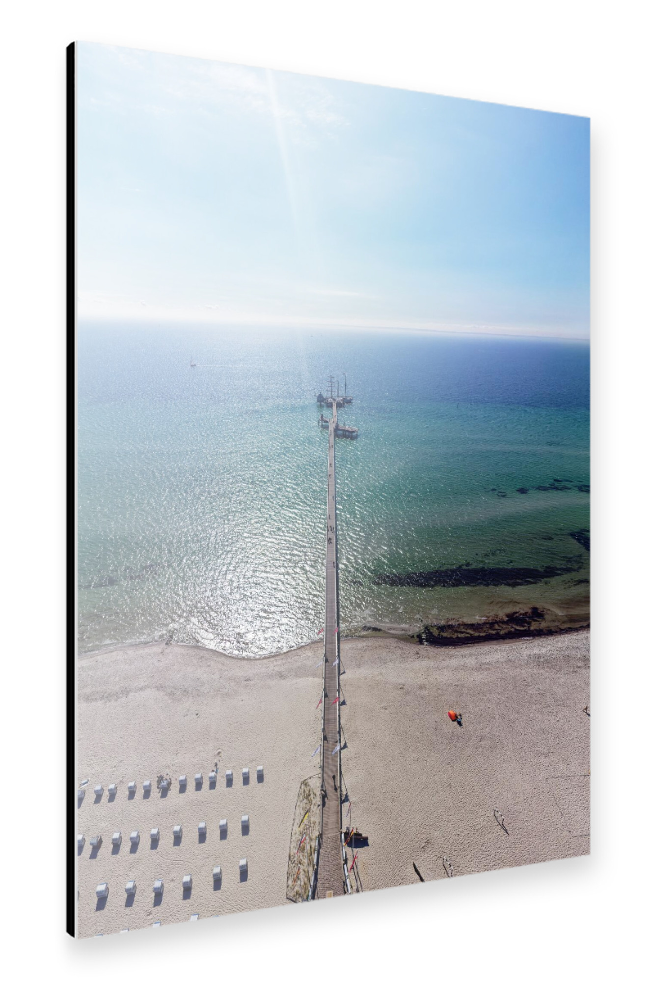 Alu-Dibond "Seebrücke Grömitz" 30x20 cm artboxONE