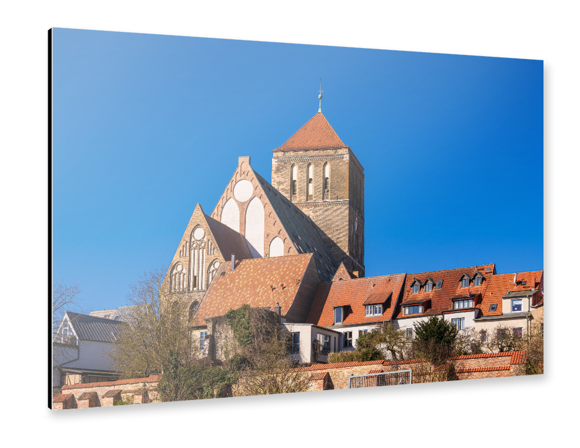 Alu-Dibond "Dächer und Nikolaikirche" 30x20 cm artboxONE
