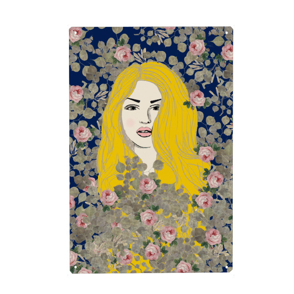 Holzbild "Jene Blumenschönheit" artboxONE - Menschen