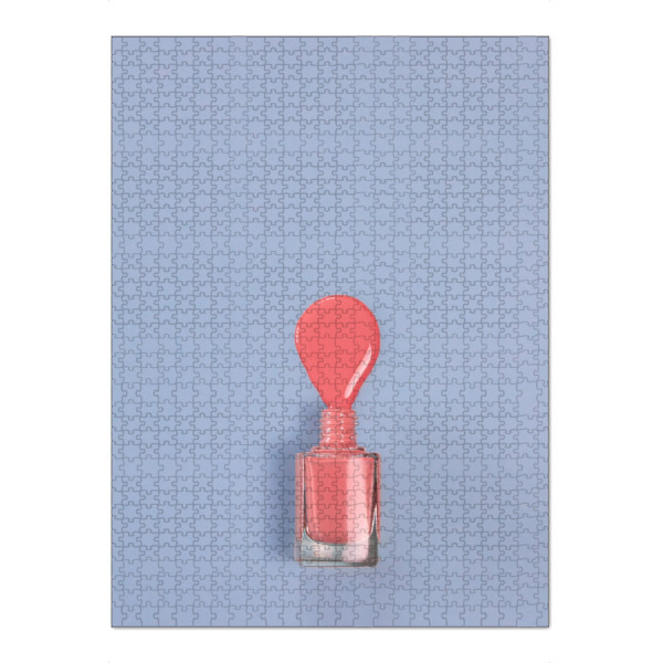 Puzzle Ravensburger "Nagellack hellblau rosa" artboxONE - Fashion - Nagellack,Essie,Beauty,Kosmetik,Farben,Bunt,Popart,Makro,Makrofotografie,Frauen