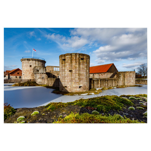 Poster 30x20 cm "Wasserschloss von Friedewald" artboxONE - Architektur - Friedewald,Hessen,Wasserschloss,Burg,Ruine,Mittelalter,Historisch