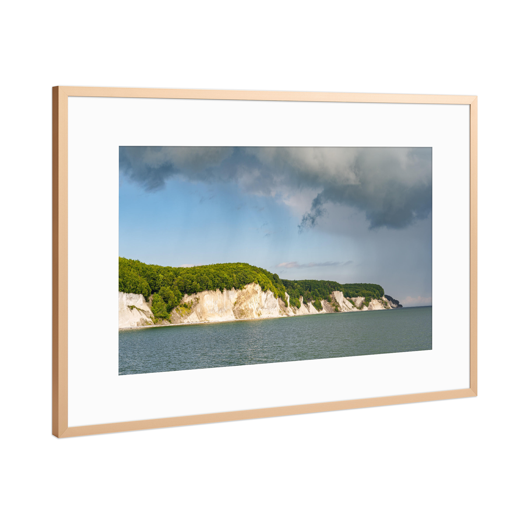 Poster mit Rahmen Kupfer "Kreideküste Rügen" artboxONE - Natur,Reise,Reise / Strand und Meer