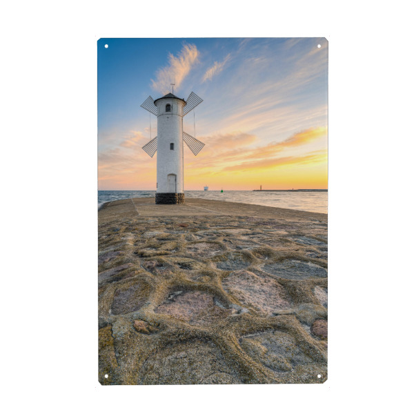 Holzbild "Mühlenbake in Swinemünde, Usedom" artboxONE - Reise,Architektur,Reise / Strand und Meer
