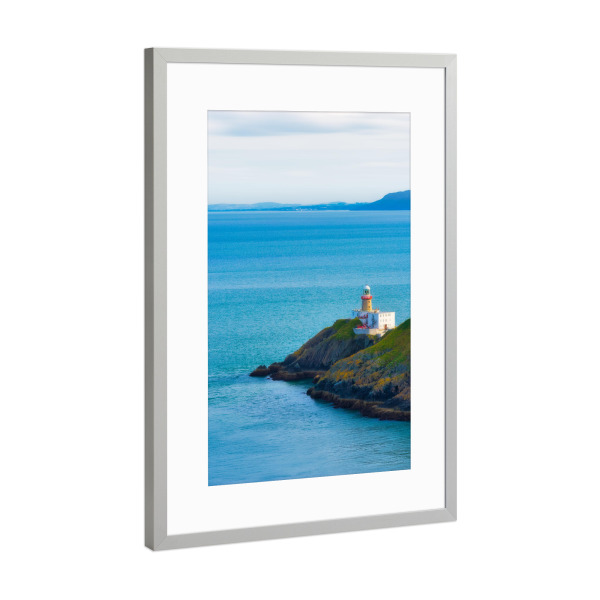 Poster mit Rahmen Silber "Baily Leuchtturm, Irland" artboxONE - Natur,Reise,Architektur