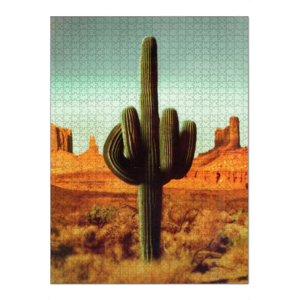 Puzzle Ravensburger "Stechen" artboxONE - Natur,Lustig - Kaktus,Pflanzen,Pop-art,Moderne kunst,Zeitgenössische kunst,Natur,Mittelfinger,Wüste,Retro