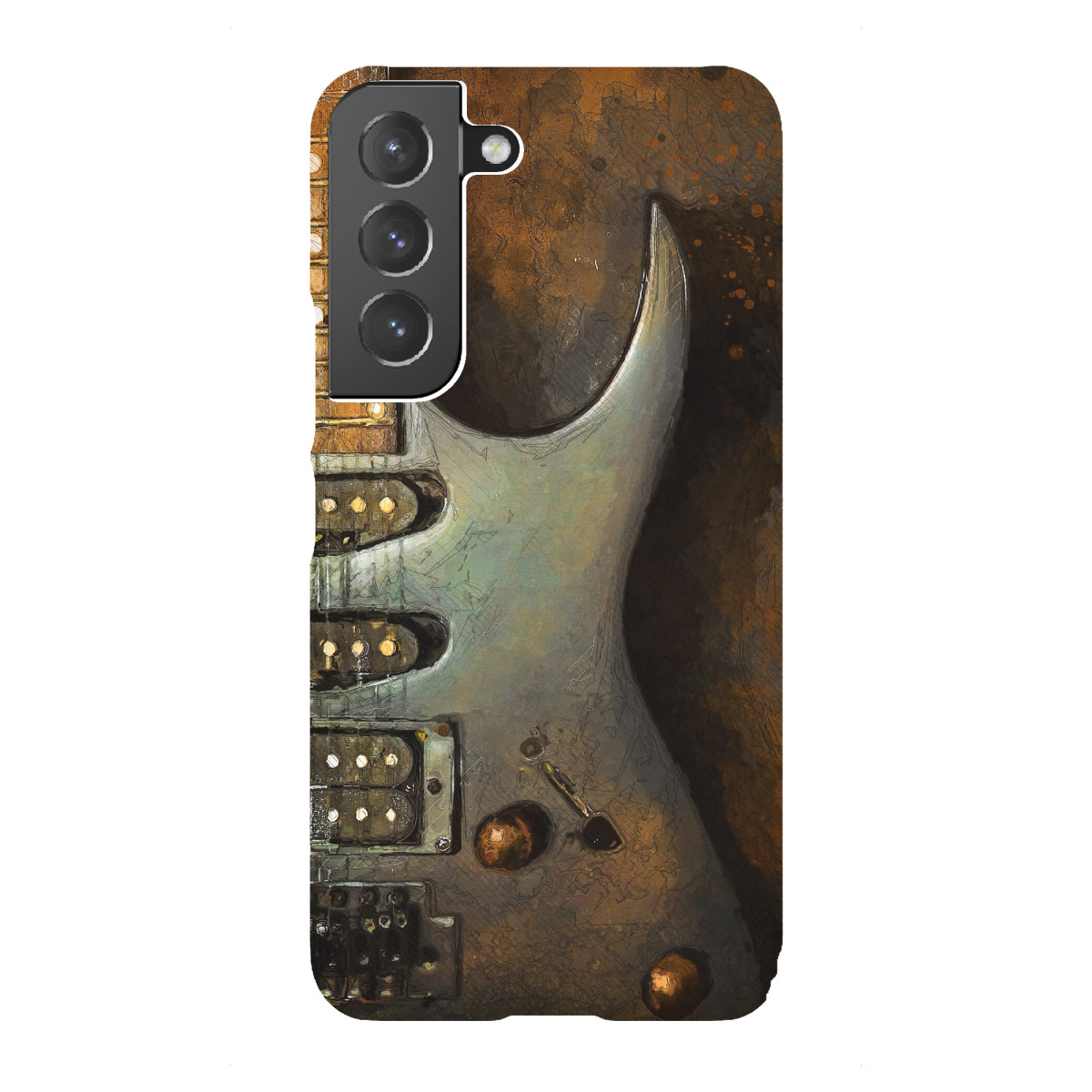 "Grüne Gitarren-Aquarellkunst"für Samsung Galaxy - Premium-Case Handyhülle artboxONE