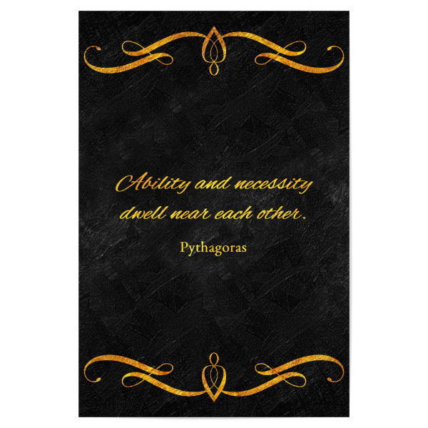 Poster 30x20 cm "Fähigkeit und Notwendigkeit" artboxONE - Typografie