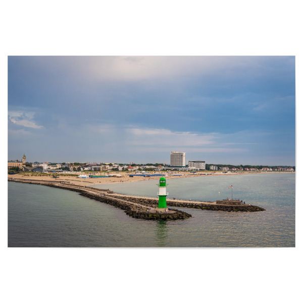 Poster 30x20 cm "Warnemünde, Mole, Wolken" artboxONE - Städte,Natur,Reise,Architektur,Reise / Strand und Meer