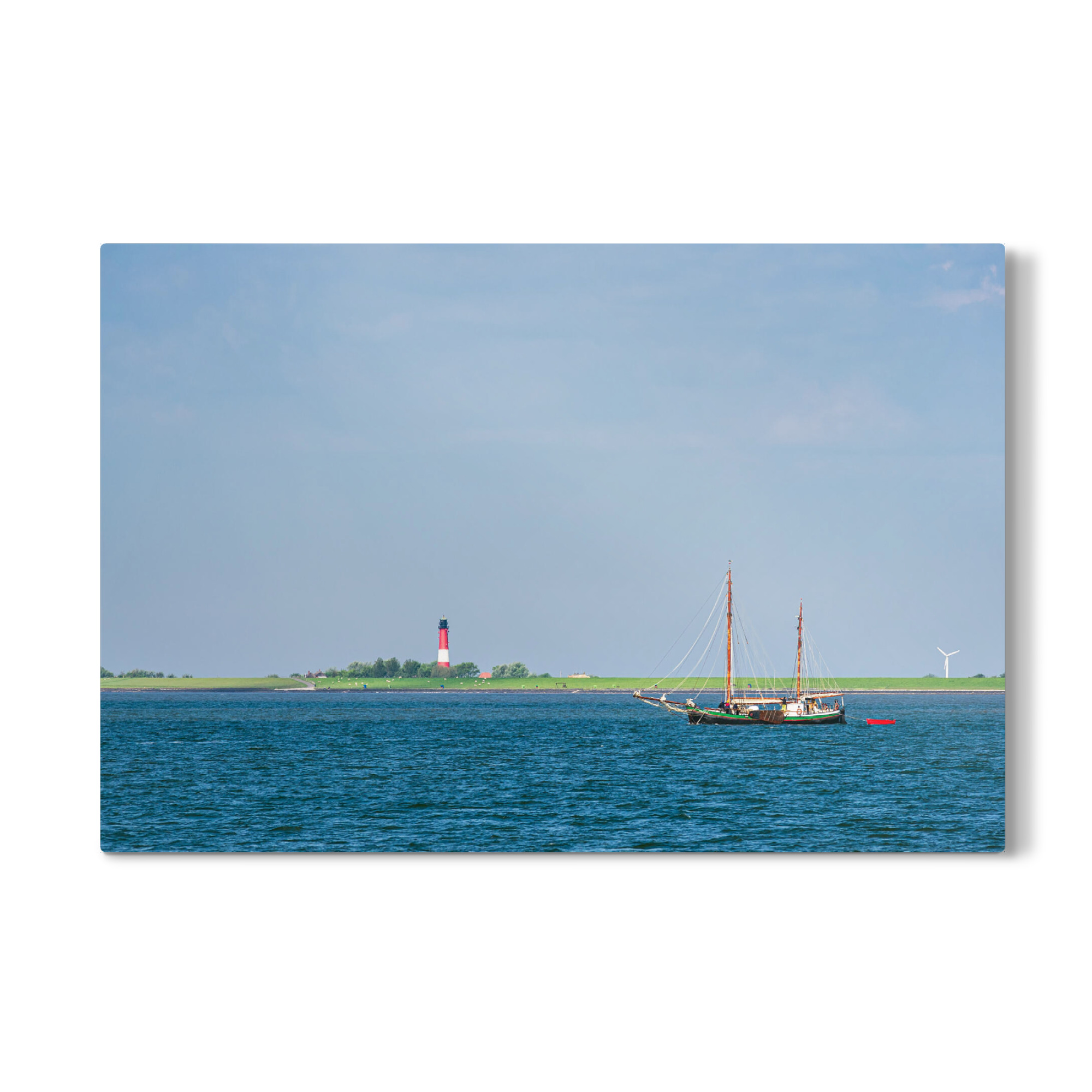 Galerie-Print "Nordsee, Segelschiff, Leuchtturm" 75x50 cm artboxONE