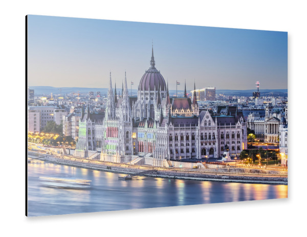 Alu-Dibond "Budapest in der Abenddämmerung" 30x20 cm artboxONE