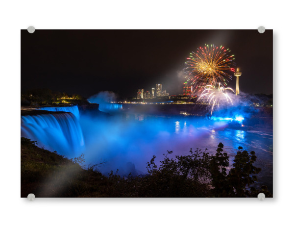 Acrylglasbild "Die Niagarafälle bei Nacht" artboxONE - Städte,Natur,Reise