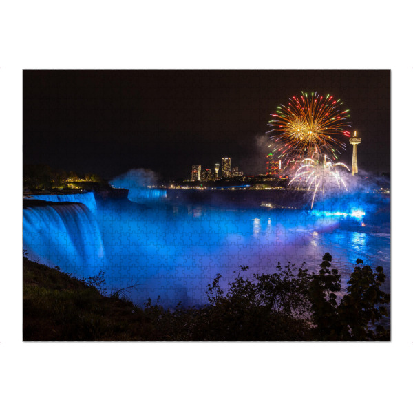 Puzzle Ravensburger "Die Niagarafälle bei Nacht" artboxONE - Städte,Natur,Reise
