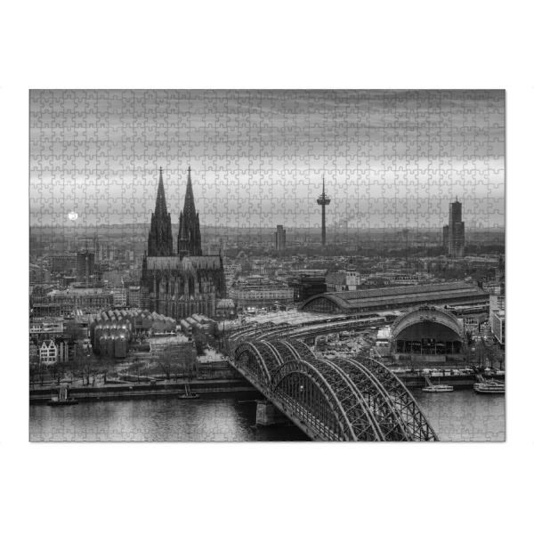 Puzzle Ravensburger "Köln Skyline SW" artboxONE - Städte / Köln,Schwarzweiß,Architektur