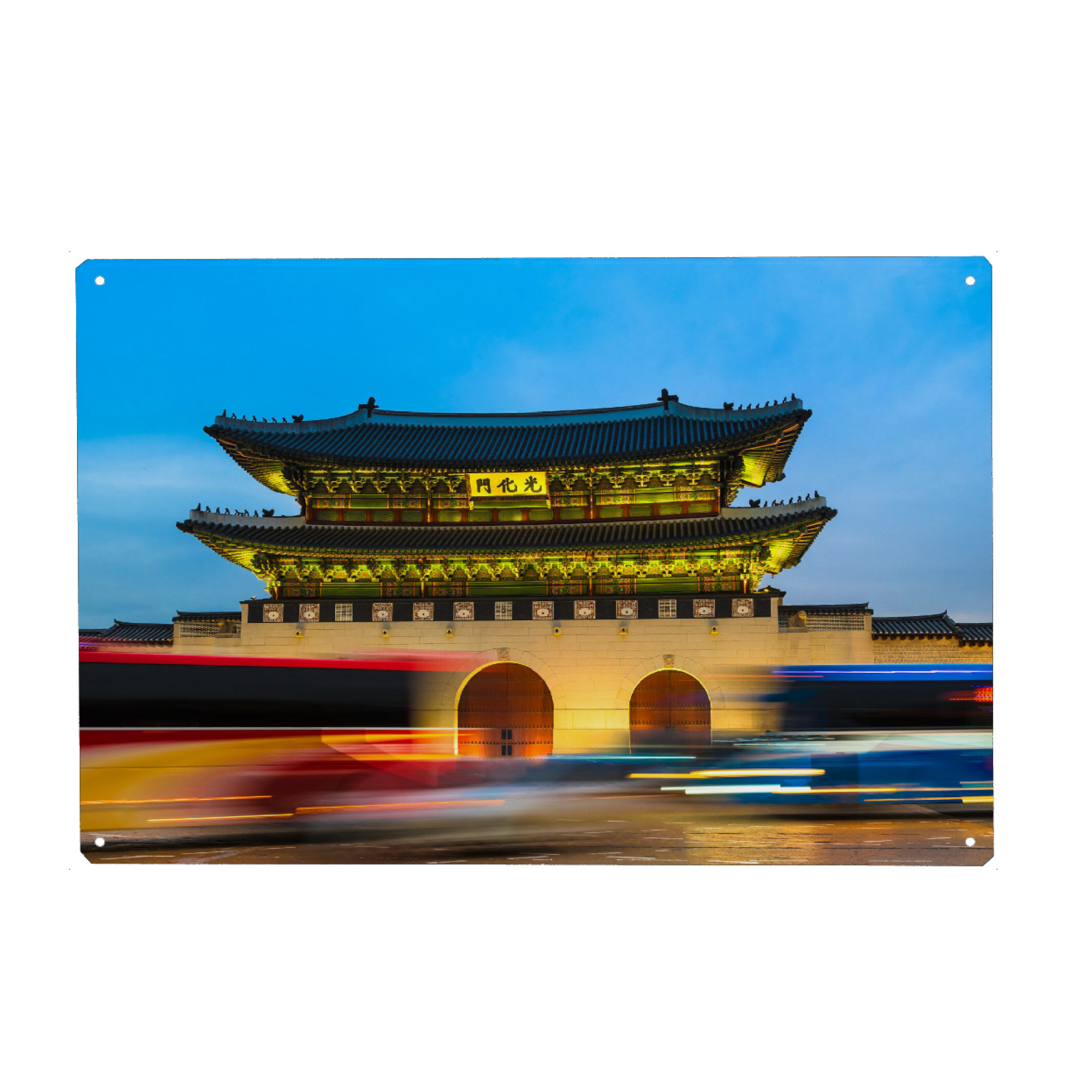 Holzbild "Gwanghwamun, Seoul, Südkorea" artboxONE - Städte,Architektur,Reise / Asien