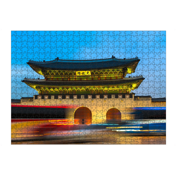 Puzzle Ravensburger "Gwanghwamun, Seoul, Südkorea" artboxONE - Städte,Architektur,Reise / Asien