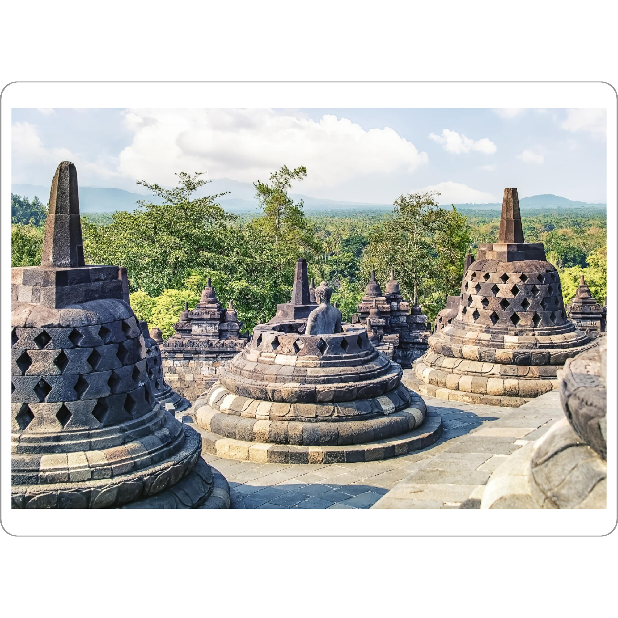 Tischset "Stupa auf Java" artboxONE - Städte,Reise,Architektur,Reise / Asien,Reise / Länder