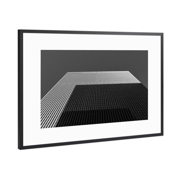 Poster mit Rahmen Schwarz (Metallic) "New Yorker Minimalismus" artboxONE - Städte / New York